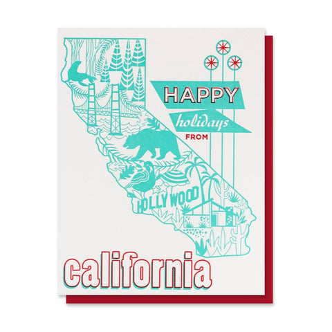 Happy Holidays from California Greeting Card