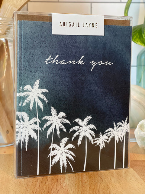 Thank You Palms Greeting Card Set of 6