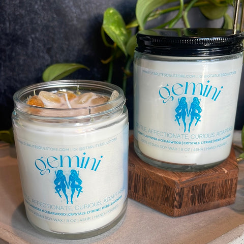 Zodiac Crystal Candle Collection