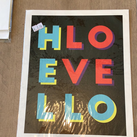 CLEARANCE: Hello Love Art Print