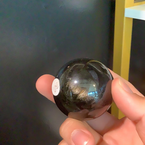 Silver sheen obsidian
