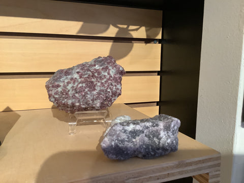 Raw pink tourmaline chunks