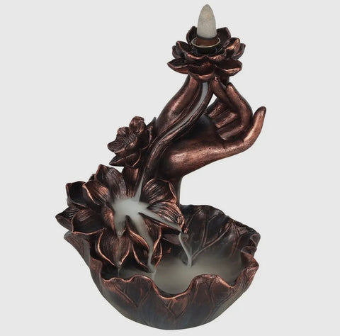 Lotus Hand Backflow Incense Burner