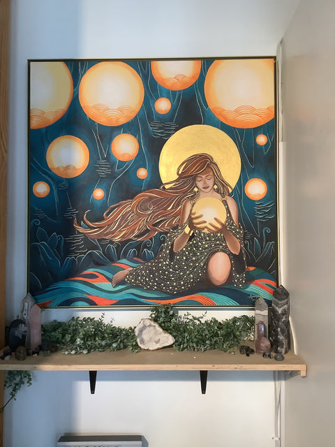 Queen of Pentacles Canvas