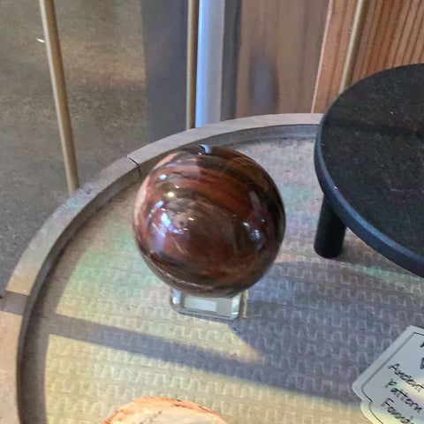 Petrified wood sphere