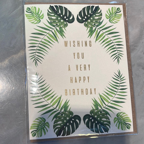 Monstera Birthday Card