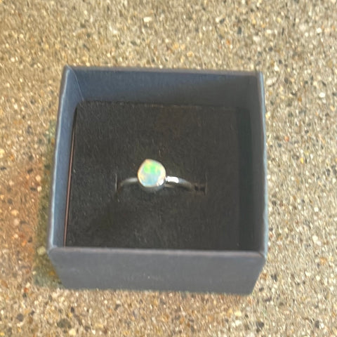 Opal Sterling Silver Ring