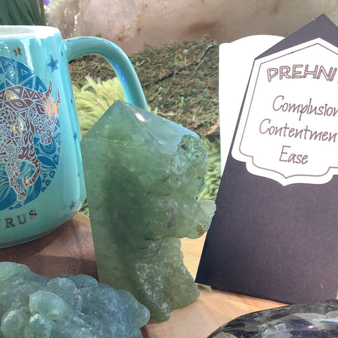 Prehnite Towers (Raw Edge)