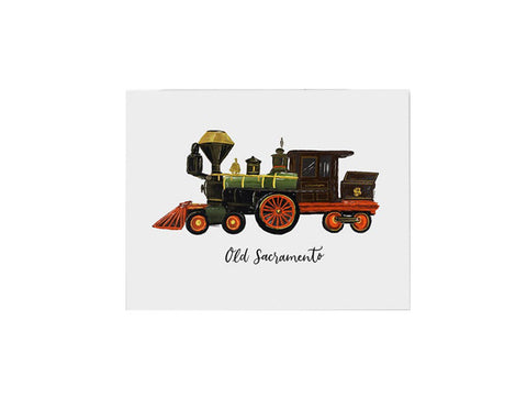 CLEARANCE: Old Sacramento Railroad Vintage Train Art Print