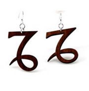 Zodiac Wood Carved Earring