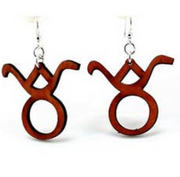 Zodiac Wood Carved Earring