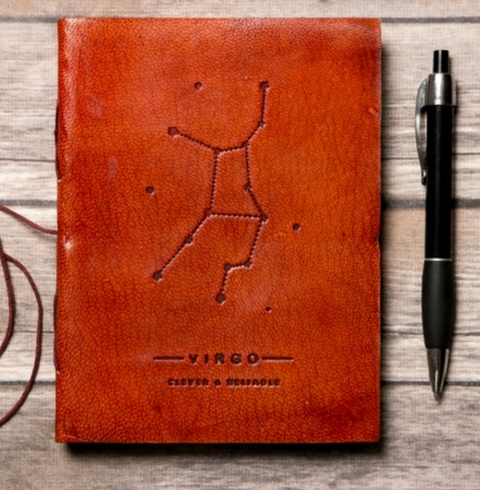 Zodiac Constellation Leather Journal