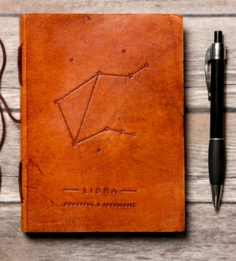 Zodiac Constellation Leather Journal