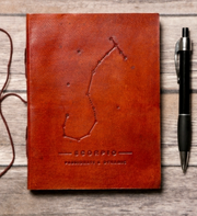 Zodiac Constellation Leather Journal
