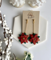 Poinsettia Dangle Earrings