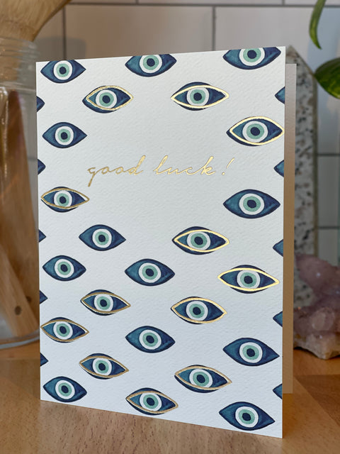 Evil Eye Good Luck Greeting Card