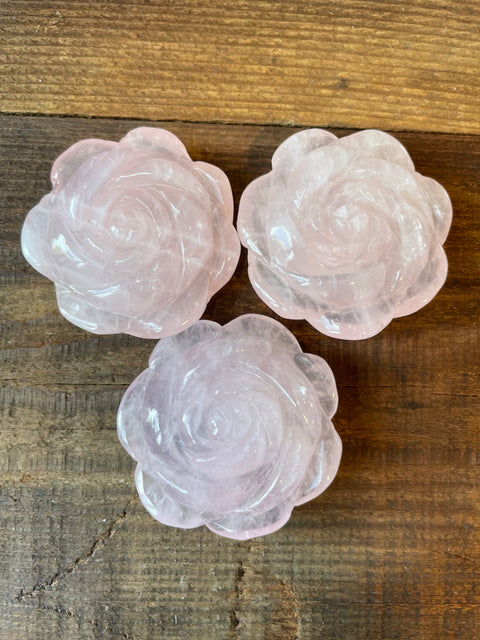 Crystal Rose Flower Carving (Various Materials)