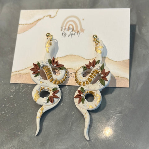 Desert Clay Snake Earrings