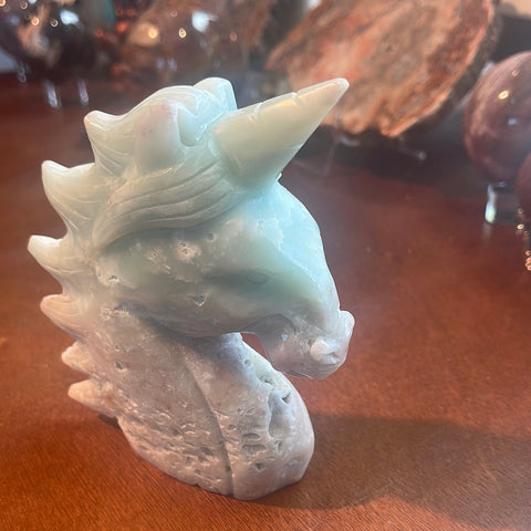 Large Unicorn Carving