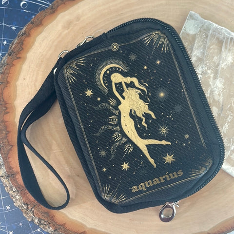 Zodiac Wristlet Pouch