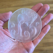 Selenite Zodiac Sigil Altar Plate