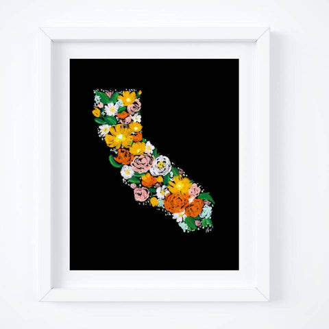 CLEARANCE: Floral California Art Print