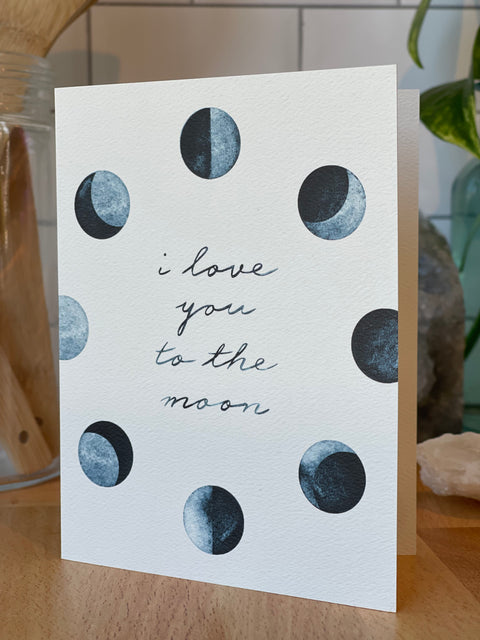 I Love You to The Moon Greeting Card