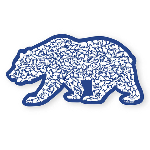 CA Wildlife Grizzly Bear Sticker